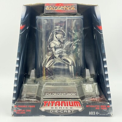 Cylon Centurion Titanium Series Die-Cast Battlestar Galactica Display 2006 New