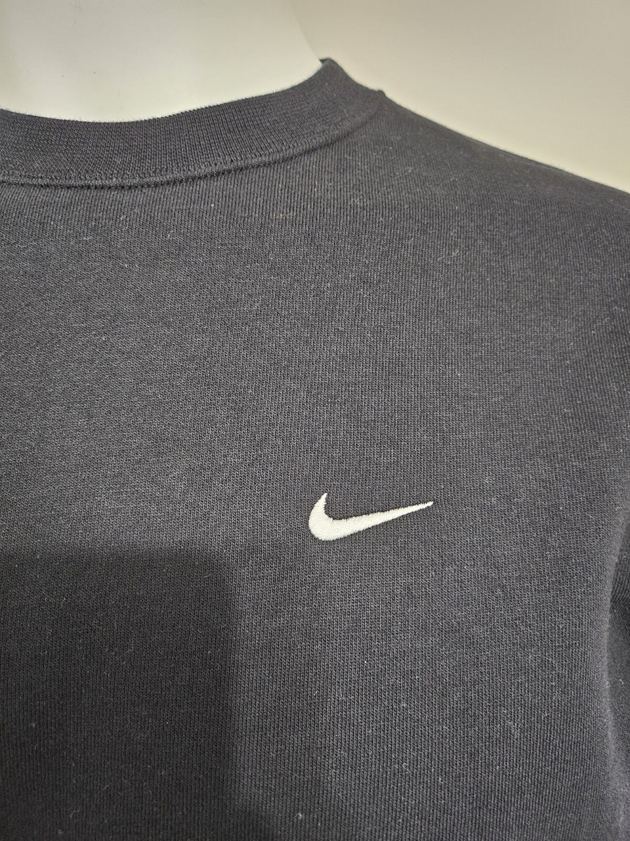 Nike Solo Swoosh Men's Fleece Crew DX1361-010 Black Size M Nike Solo Swoosh Men's Fleece Crew DX1361-010 Black Size M