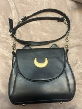 Sailor Moon Anime Black Cat Purse Crossbody Used Cosplay