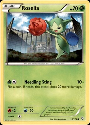 Pokemon - Roselia (13) #13/124 - Dragons Exalted Common