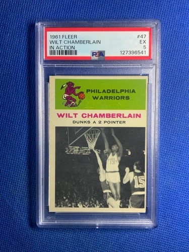 1961 Fleer #47 Wilt Chamberlain IA PSA 5 HOF Philadelphia Warriors