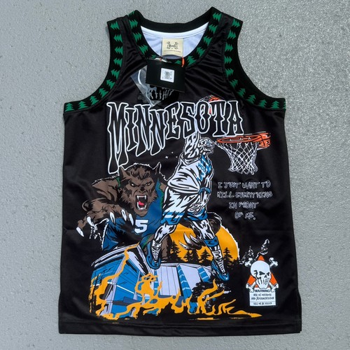 Men's NBA Minnesota Timberwolves Anthony Edwards Jersey Brand X Black Small