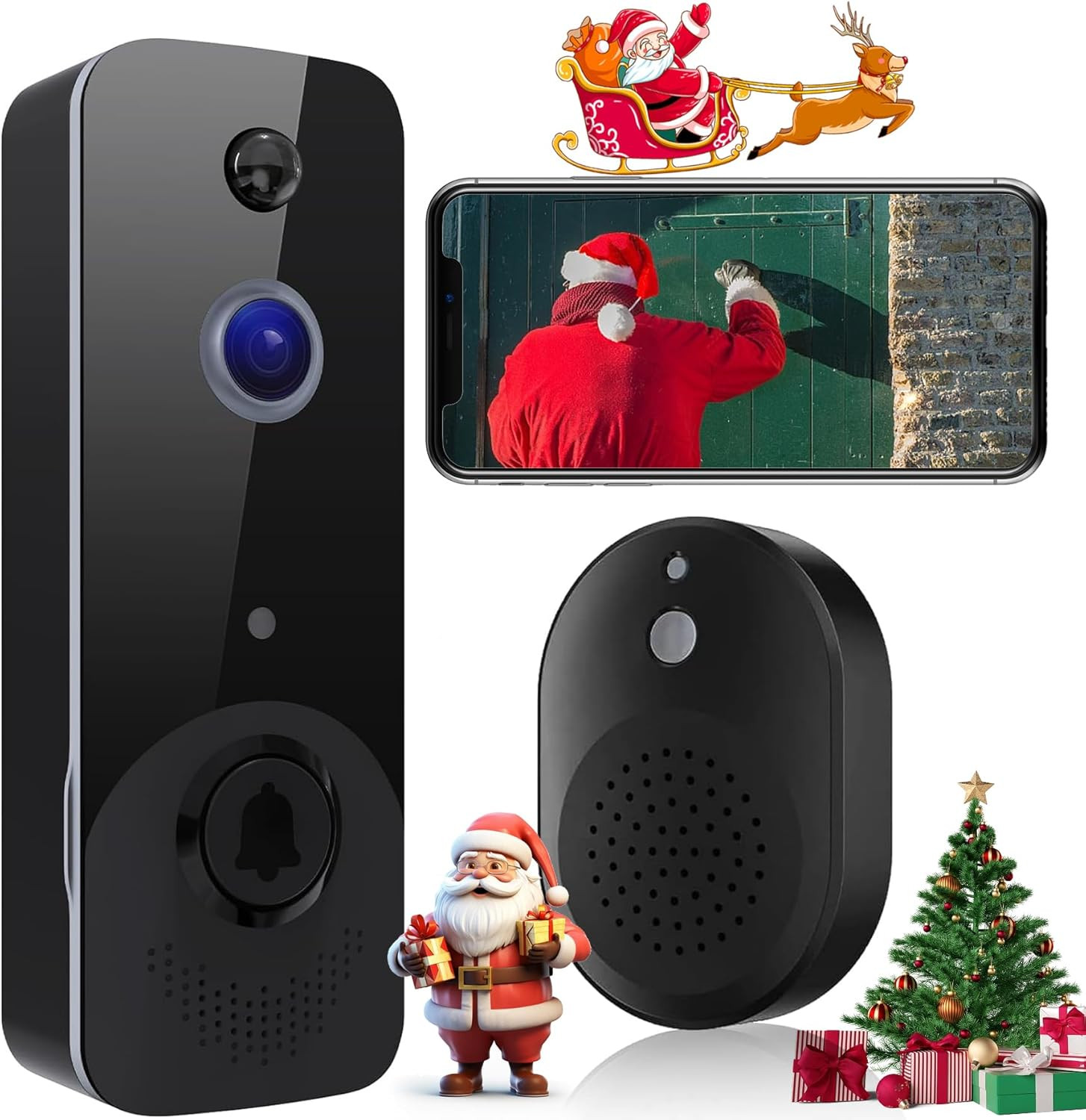 Videocitofono Wifi Video Campanello Senza Fili, Wifi Videocitofono Intelligente 