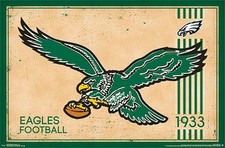 Philadelphia Eagles 12x8in Metal Sign Vintage Style NFL Football