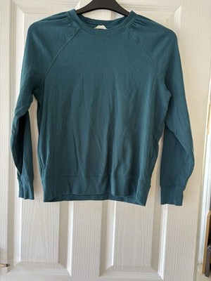 HUSH GENEVIEVE RAGLAN SLEEVE GATHERED TOP SWEATSHIRT XS Green