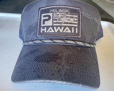 Pelagic Offshore Hawaii Fishing Hat Cap - Light Grey Color - NEW! Tuna Fishing