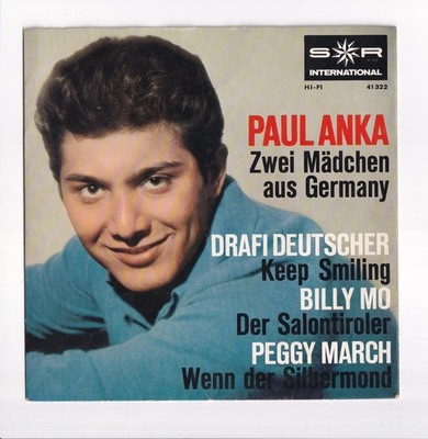 DRAFI DEUTSCHER, PAUL ANKA, BILLY MO, PEGGY MARCH, SINGLE, 4 Titel, S * R intern