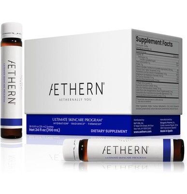 Aethern Ultimate Skincare Program Dietary Supplement 28 Bottles Drink Ex 6/7/25