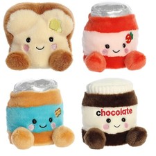 Aurora Plush Palm Pals - SET OF 4 FOOD Petey, JJ Jelly, Silky  Buttery Toast 