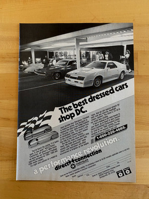 1987 Print Ad Dodge Daytona Superbird Challenger Direct Connection