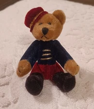 Steiff  Mini Fully Jointed Mohair Holiday Bear Approximately 3 1/2”