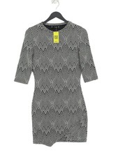 Mango A-Line Midi Dress S in Black