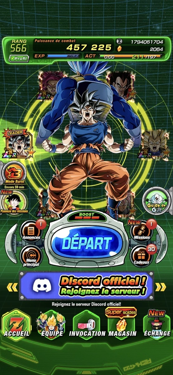 Compte Joueur Dokkan Battle Global - 95 LRs ! (Apple II / IOS)