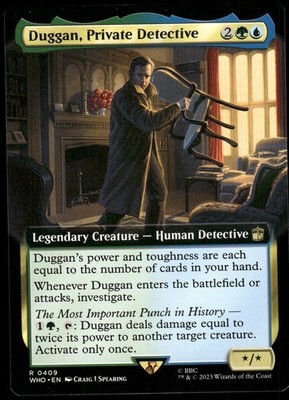 1x Duggan, Private Detective (Extended Art) - Universes Beyond: Doctor Who NM -