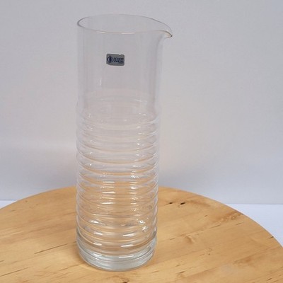 Schott Zwiesel Circolo Pitcher Decanter Germany Ribbed Clear Glass 10 1/4''