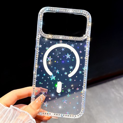Glitter Case For iPhone 17 Pro Max 16 15 14 13 Magnetic Clear Shockproof Cover - Picture 2 of 18