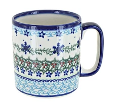 Blue Rose Polish Pottery Winter Celebration Coffee Mug