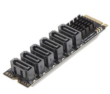 6ports SATA3.0 6Gbps to M.2 Expansion Adapter Card 6xSata3.0 7Pin data cable
