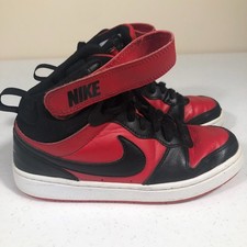 Nike Sneakers Kids Court Borough Mid 2 Mid Top Big Kid Size 5 Red Black Shoes