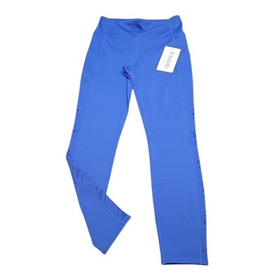 Isabella Womens Leggings Small Size Blue Active Wear High Waist Yoga Gym Pants