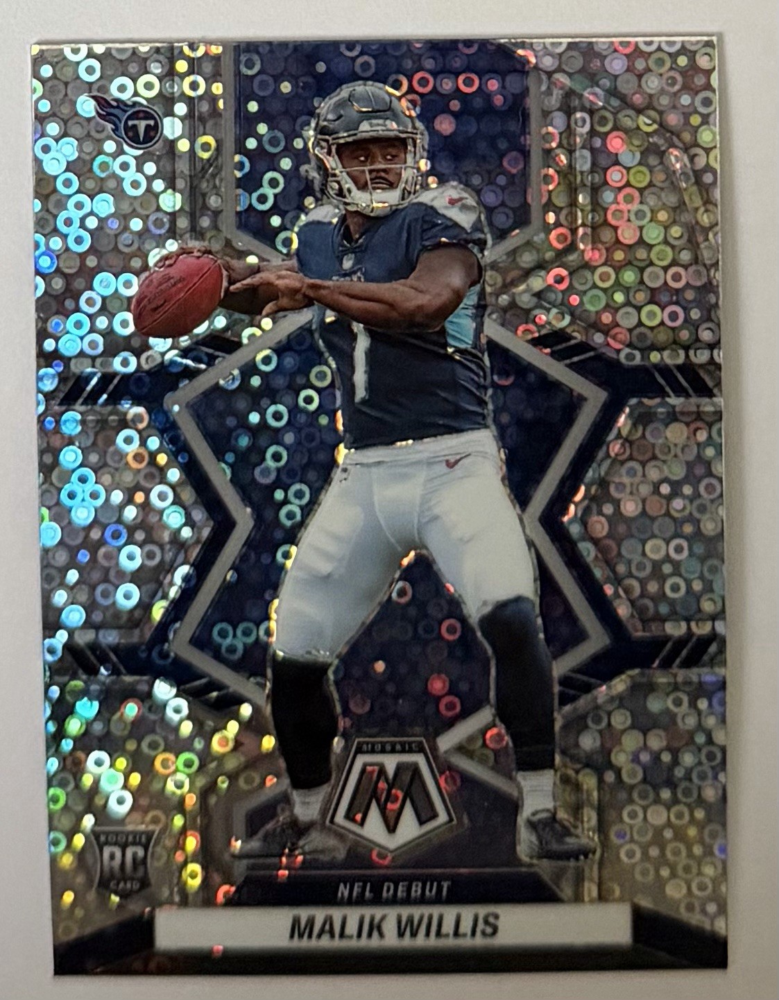 2022 Mosaic Malik Willis NFL Debut Disco Rookie RC Tennessee Titans QB