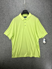 NWT PGA Tour Men's Size XL Golf Polo Shirt Tomatillo Green SPF 15 Stretch 62