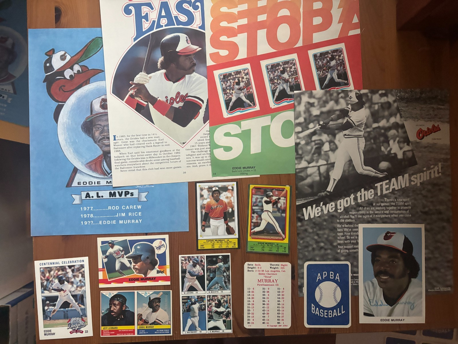 U Pick from 230  Different Eddie Murray items