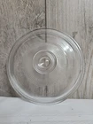 PYREX Round Clear Glass Lid G5C Corning Ware 7-1/4" LID w/knob ribbed center VTG