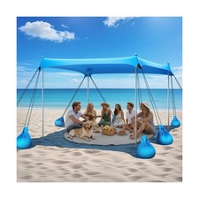 Beach Tent Sun Shelter, 10 x 10 FT Beach Canopy Tent Sun Shade,... USA FAST SHIP