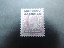 1907-13 Morocco Agencies 6d pale dull purple SG36 Mounted Mint