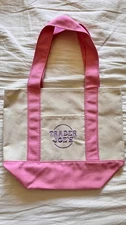 💕 Trader Joe’s Mini Tote Bag – Pink Canvas