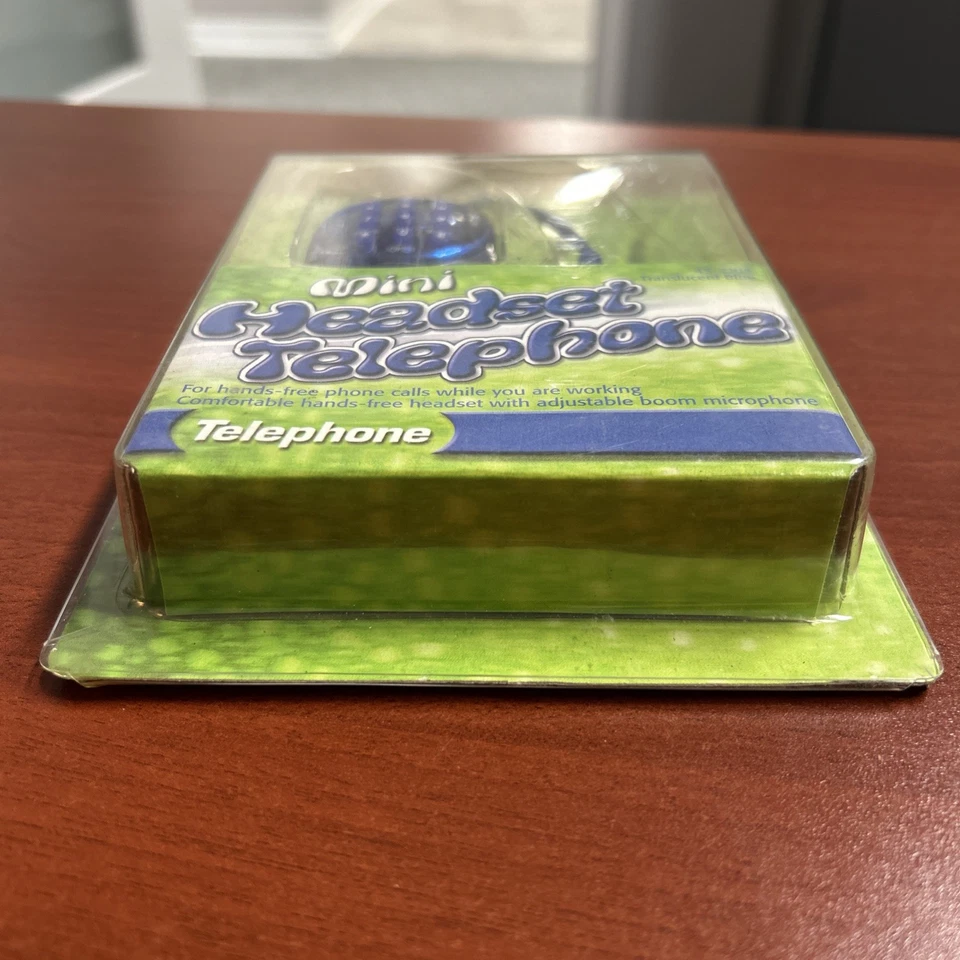 Vintage RadioShack Mini Headset Telephone - Translucent Blue - NOS - Image 3 of 4