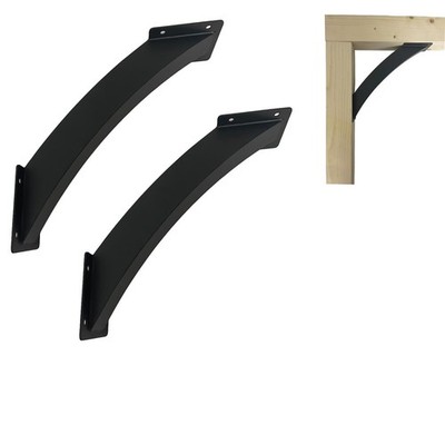 PUXILEM 4 x4  Arc 45°Degree Angle Support Bracket，2PCS Heavy Duty Pergola Bra...