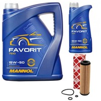 MotoröL Set 15W50 API Sl/ CF-4 6 Liter + ÖLfilter FüR Mercedes C-Klasse S203