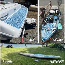 Blue Camo Stand Up Paddle Board Pad EVA Foam Boat Decking Teak Sea Flooring Mat