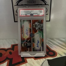 2023 Bowman U Best Sam Hartman/ Audric Estime Dual Auto/25 PSA 9 🔥🔥