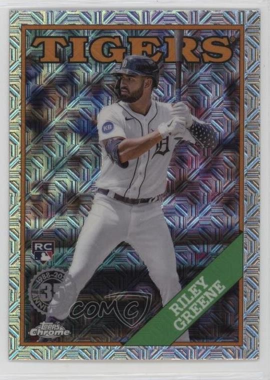 2023 Series 1 1988 Topps Chrome Silver Pack Riley Greene #T88C-67 Rookie RC yk0