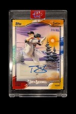 NO RESERVE: 2022 Topps Bob Ross Joy of Baseball Tarik Skubal Tigers Auto 47H/99