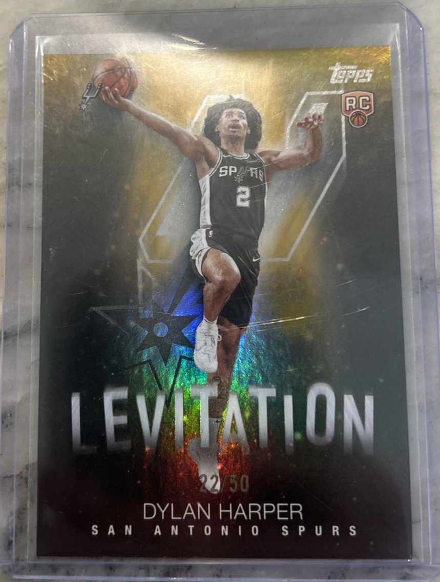 2025-26 Topps Basketball S Levitation Dylan Harper RC Rookie Gold 22/50 Spurs HD