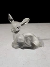 Vintage Fenton Glass Frosted Satin Deer/Fawn Figurine