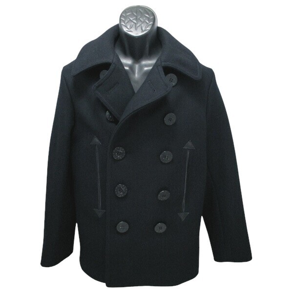 BUZZ RICKSON'S×William Gibson Type BLACK PEACOAT 36OZ Heavy