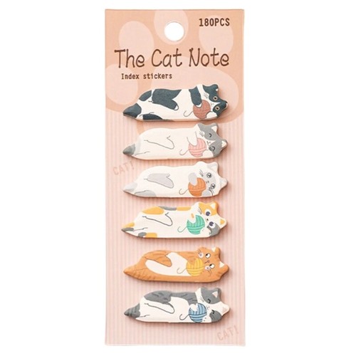 180 Counts Kitten Notes Pad 15x45mm Adhesive Index Sticker Writable Page Tabs - Picture 5 of 12