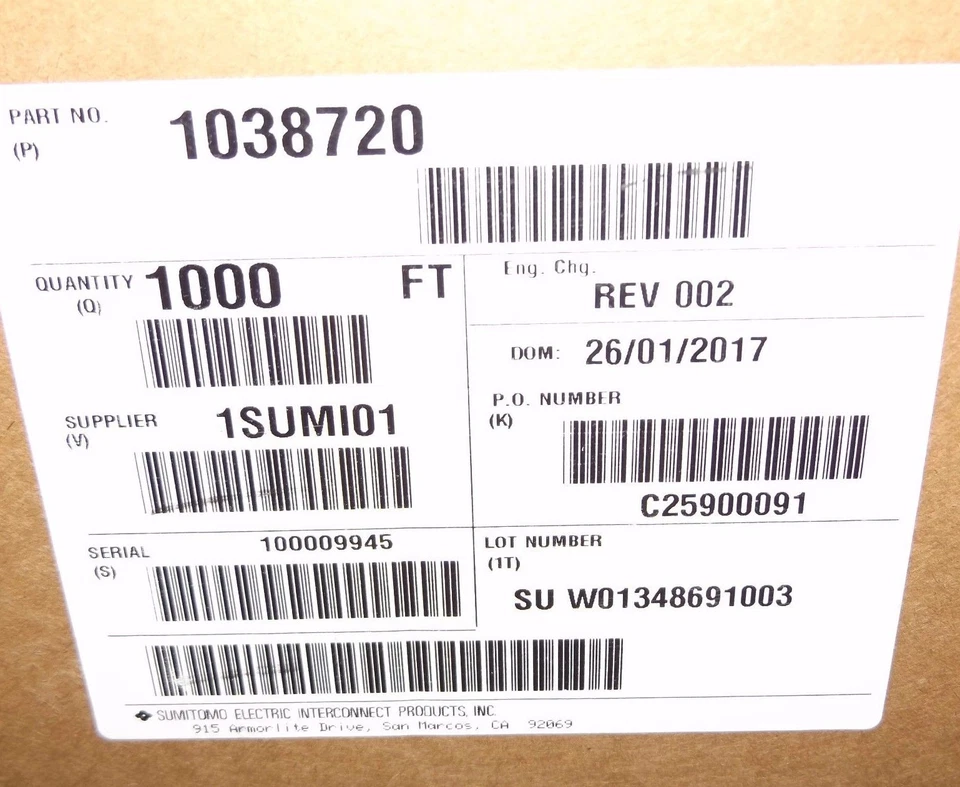 Estuche de 1000 pies Sumitomo 1038720 Sumitube 02N negro termocontraíble 9 mm Foto 3 de 4