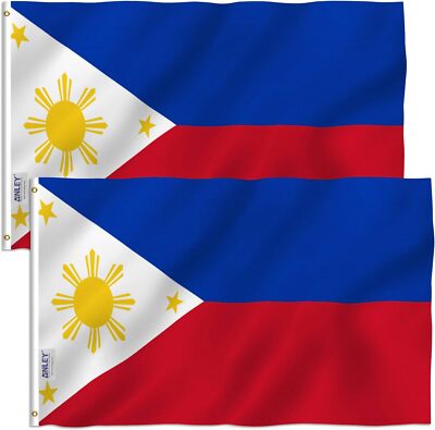 Anley Pack of Fly Breeze 3x5 Foot Philippines Flag - Filipino Philippine Flags