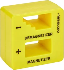 Demagnetizer and Magnetizer - Yellow - for Screwdrivers Tips, Screws, Drill Bits