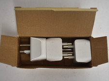 Ceptics Travel Adapter Plug Type O 3 Pack w Dual USA Type Input White Device