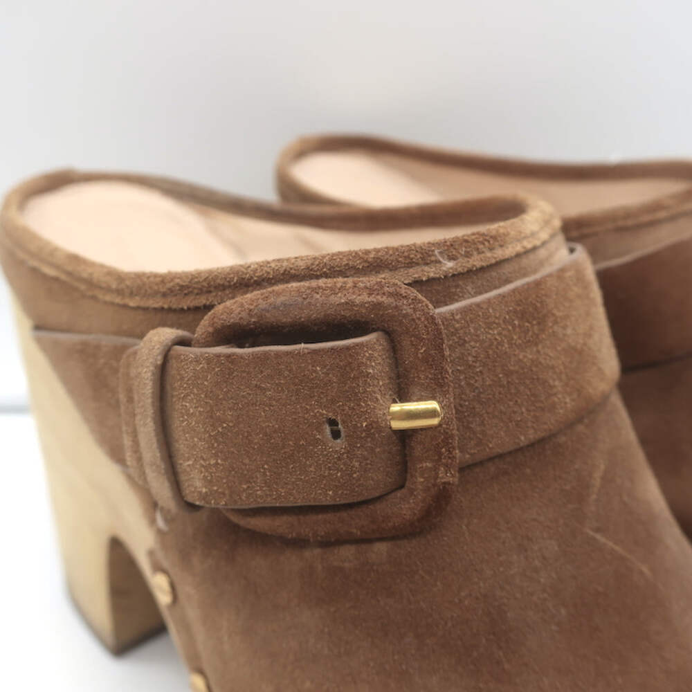 Veronica Beard Dacey Platform Clogs Brown Suede S… - image 2