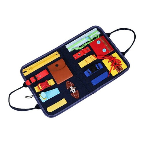 Tablero ocupado Montessori juguete tablero sensorial tren de habilidades motor fino tablero de juego - Imagen 13 de 18