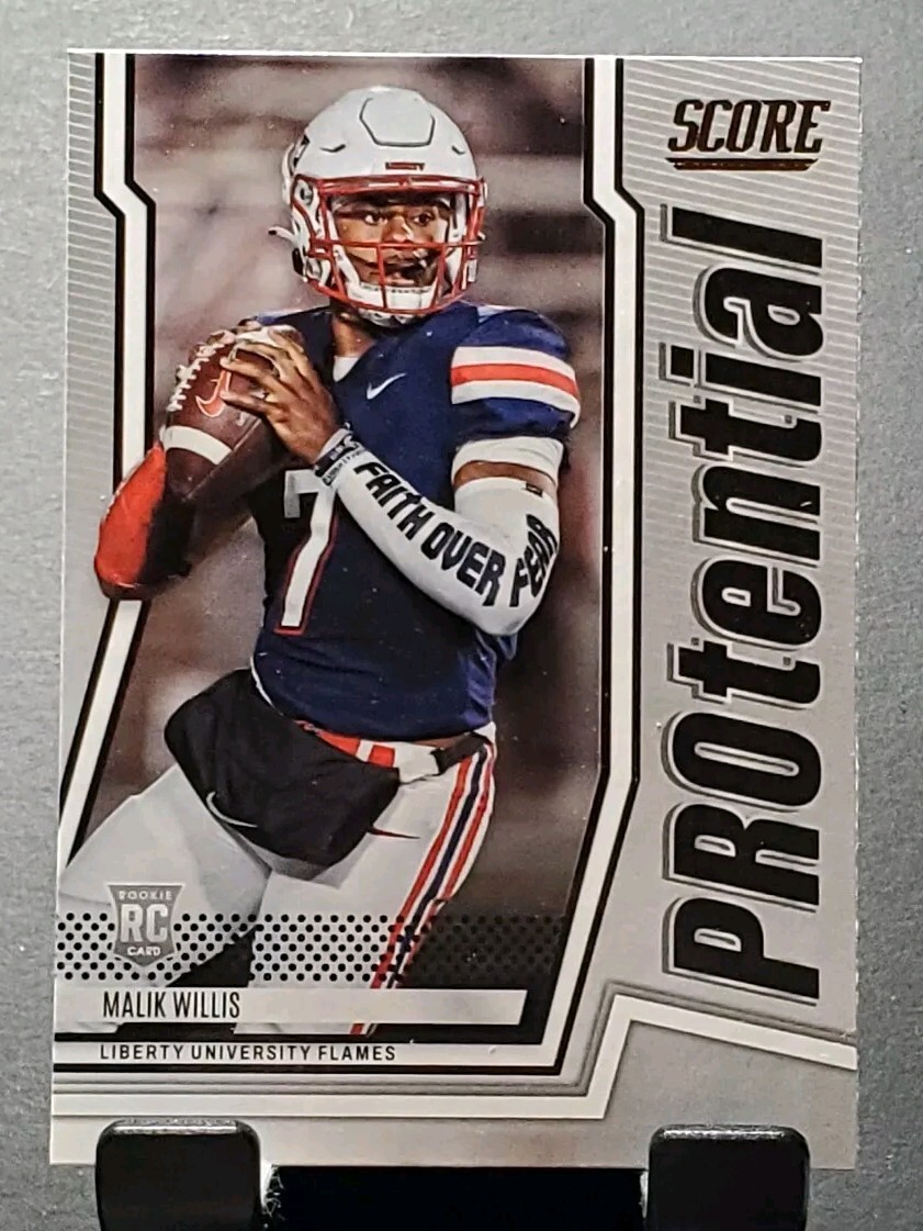2022 Score #P-MW Malik Willis RC Liberty/PACKERS Rookie PROtential card🏈NM/MT