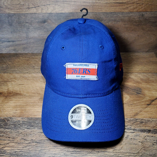 New Era Women's Philadelphia 76ers Blue Stamp 9Twenty Adjustable Hat Cap NEW - Picture 2 of 10